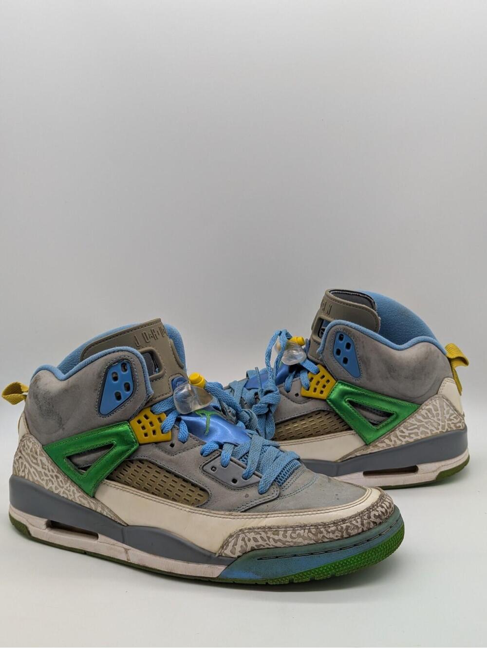 Mens Size 13 Air Jordan Spizike Stealth Easter Gray Blue Green Shoes 315371-056